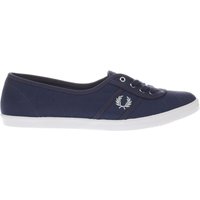 Fred Perry Navy & White Aubrey Twill Trainers