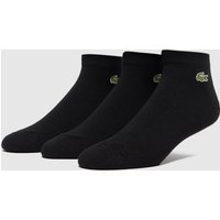 Lacoste 3-Pack Ankle Socks - Black, Black