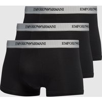 Emporio Armani 3-Pack Trunks - Black, Black