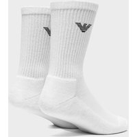 Emporio Armani 2-Pack Eagle Socks - White, White