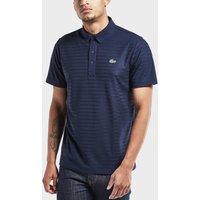 Lacoste Striped Short Sleeve Polo Shirt - Blue, Blue