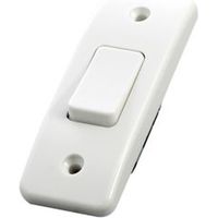 MK 10A 2-Way Single White Single Architrave Light Switch