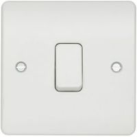 MK 10A 1-Way Single White Single Light Switch