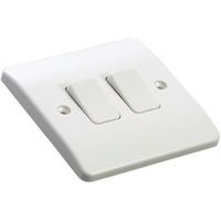 MK 10A 2-Way Double White Double Light Switch