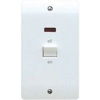 MK 45A Double Pole White Cooker Switch