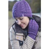Ladies 1 Pack Heat Holders 3.4 Tog Heatweaver Yarn Hat In Purple