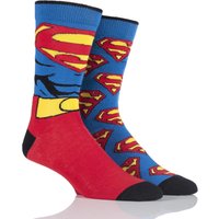 Mens 2 Pair SockShop DC Comics Mix Superman Socks
