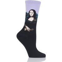 Ladies 1 Pair HotSox Artist Collection Mona Lisa Cotton Socks