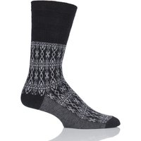 Mens 1 Pair HJ Hall Aztec Design Softop Socks