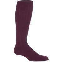 Mens 1 Pair Viyella Knee High Wool Ribbed Socks With Hand Linked Toe