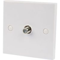 Tristar White F Connector Outlet Plate