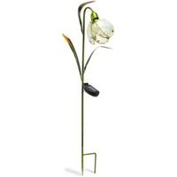 Smart Solar White Snowdrop Flower Solar Powered LED Decorative Stake Light