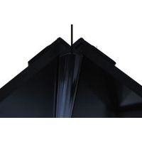 Splashwall Black Shower Panelling Internal Corner (L)2440mm (T)4mm