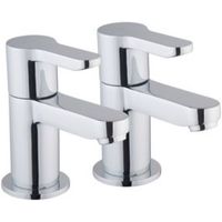 Cooke & Lewis Tahoe Chrome Hot & Cold Bath Pillar Tap Pack Of 2