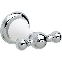 Cooke & Lewis Timeless Silver Chrome Effect Double Hook
