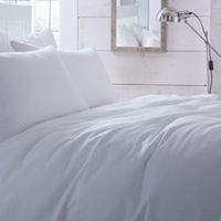 Chartwell Waffle Plain White King Size Bed Cover Set