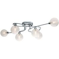 Oxeia Chrome Effect 6 Lamp Ceiling Light