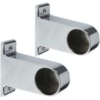 Colorail Chrome End Bracket (Dia)32mm Pack Of 2