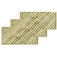 Woodbury Timber Square Trellis Panel (H)1.8m (W)900mm - 5019063203599