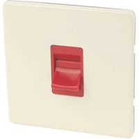 Varilight 45A Double Pole White Chocolate Cooker Switch