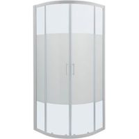 Cooke & Lewis Onega Quadrant Shower Enclosure With Corner Entry Double Sliding Door & Frosted Effect Glass (W)900mm (D)9