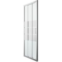 Cooke & Lewis Beloya 3 Panel Sliding Shower Door With Mirror Glass (W)760mm
