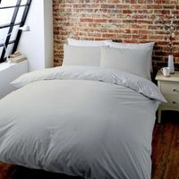 Colours Zen Plain & Striped Cream Double Bed Set