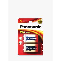 Panasonic Pro Power 6LR61 Alkaline 9V Battery, Pack Of 2