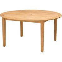 John Lewis Longstock 6-Seater Round Garden Dining Table, FSC-Certified (Teak), Natural