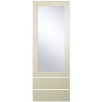 Cooke & Lewis Raffello High Gloss Cream Slab Tall Dresser Door & Drawer Front (W)500mm Set Of 3