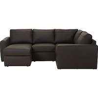 House By John Lewis Finlay II LHF/RHF Small Leather Corner Chaise End Sofa