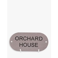 The House Nameplate Company Stainless Steel Oval House Sign, W20 X H10cm
