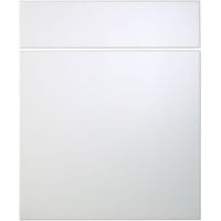 Cooke & Lewis Raffello High Gloss White Slab Drawer Line Door & Drawer Front (W)600mm Set Door & 1 Drawer Pack
