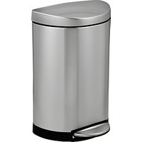 Simplehuman Semi-Round Pedal Bin, Brushed Stainless Steel, 10L