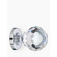 John Lewis Crystal Mortice Knobs, Pack Of 2, Chrome