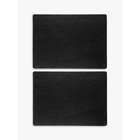 Just Slate Placemats, Set Of 2, Dark Grey