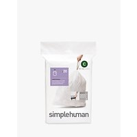 Simplehuman Bin Liners, Size C, Pack Of 20