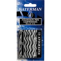 Waterman Ink Cartridges, Pack Of 8, Black