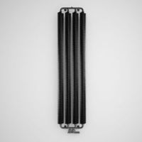 Terma Ribbon Vertical Radiator Metallic Black Metallic Matt/Textured (H)1720 Mm (W)390 Mm