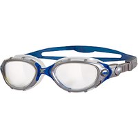 Zoggs Predator Flex Swimming Goggles, Silver/Blue
