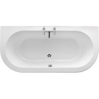Cooke & Lewis Helena Supercast Acrylic Twin Ended Curved Bath (L)1700mm (W)800mm
