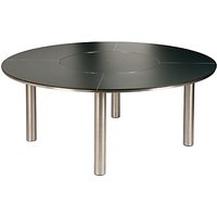 Barlow Tyrie Equinox Round 6 Seater Garden Dining Table With Lazy Susan, Slate Grey