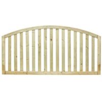 Gawsworth Domed Top Planed Vertical Timber Border Fencing (W)1800mm (H)900mm Pack Of 4