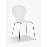 House By John Lewis Curve Dining Chair, White