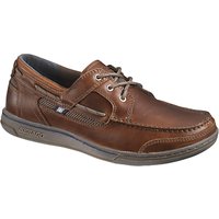Sebago Triton 3-Eyelet Leather Boat Shoes, Dark Brown