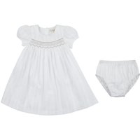 John Lewis Heirloom Collection Baby Woven Smock Dress And Knickers Set, White