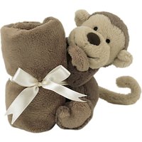 Jellycat Bashful Monkey Baby Soother Soft Toy, One Size, Brown
