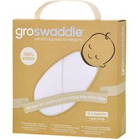 Groswaddle Swaddle Baby Blankets, Pack Of 2, White