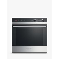 Fisher & Paykel OB60SC7CEX1 Built-In Single Electric Oven, Stainless Steel / Black