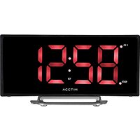 Acctim Sierra Curved LED Alarm Clock, Black